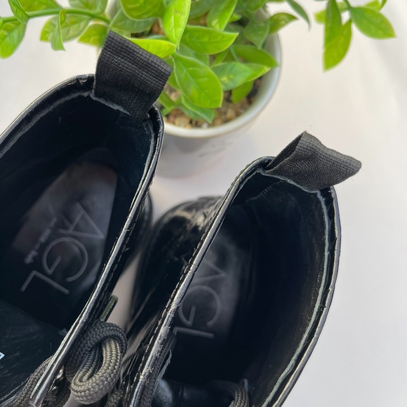 AGL Moreen lace-up boots black leather size 37.5 / 7.5 New - Picture 7 of 12